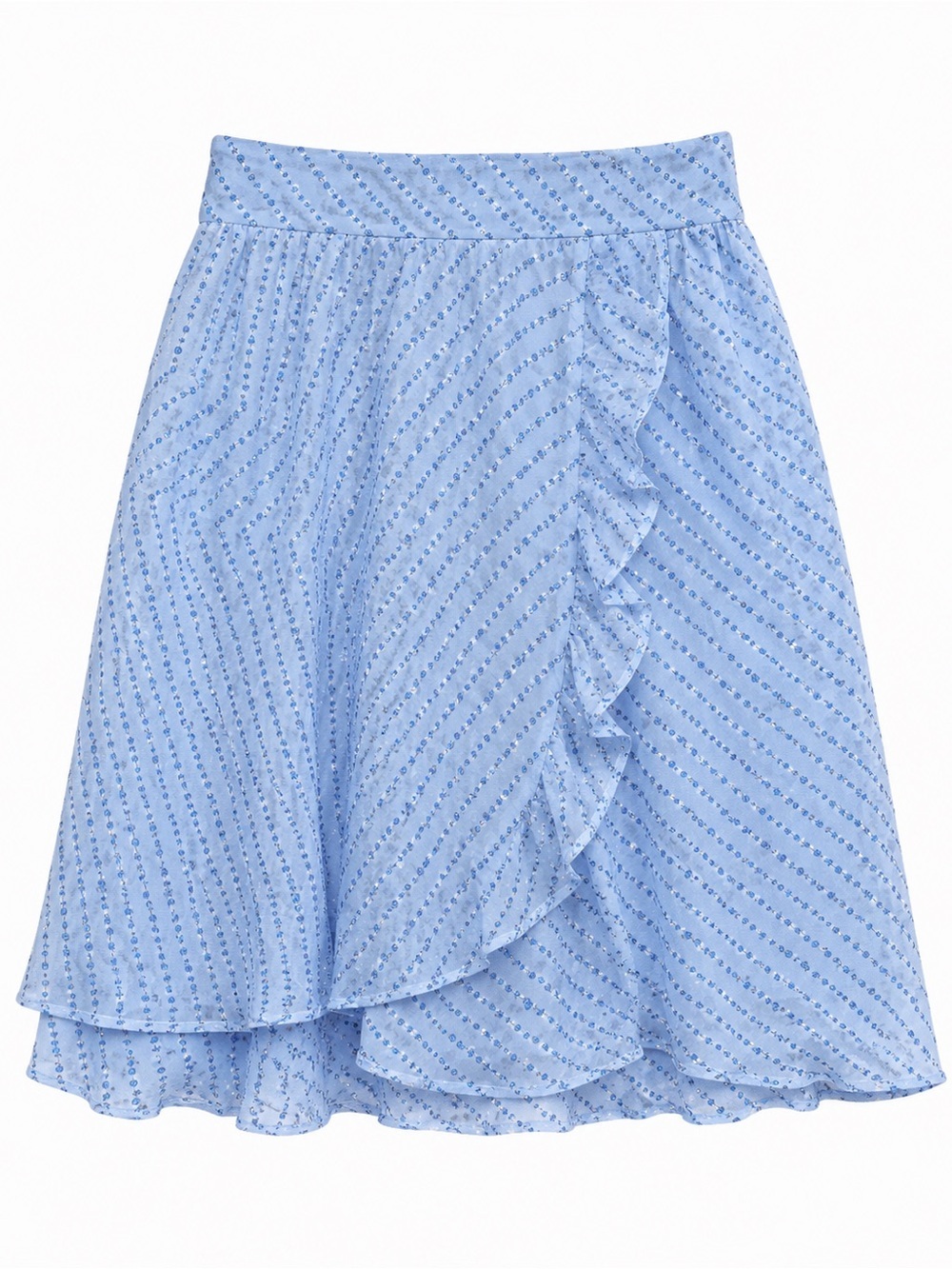 NWT GANNI LIGHT BLUE FLORAL PRINT KNEE LENGTH SKIRT